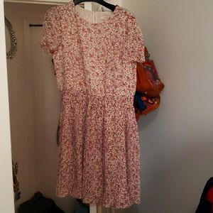 Loft pink flower dress NWT size 12